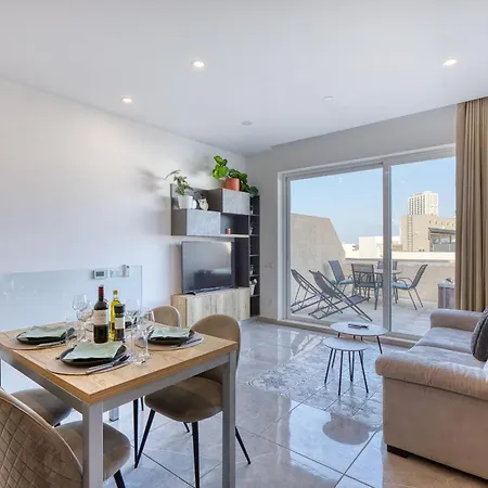 Luxury Duplex With Sun Terrace And Jacuzzi Sdin1-1 Apartment Is-Swieqi